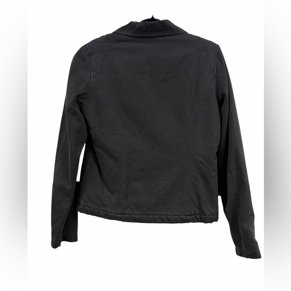 Hurley Sherpa Lined Utility Jacket Women’s Charcoal Button Front Coat Size M - Picture 3 of 4